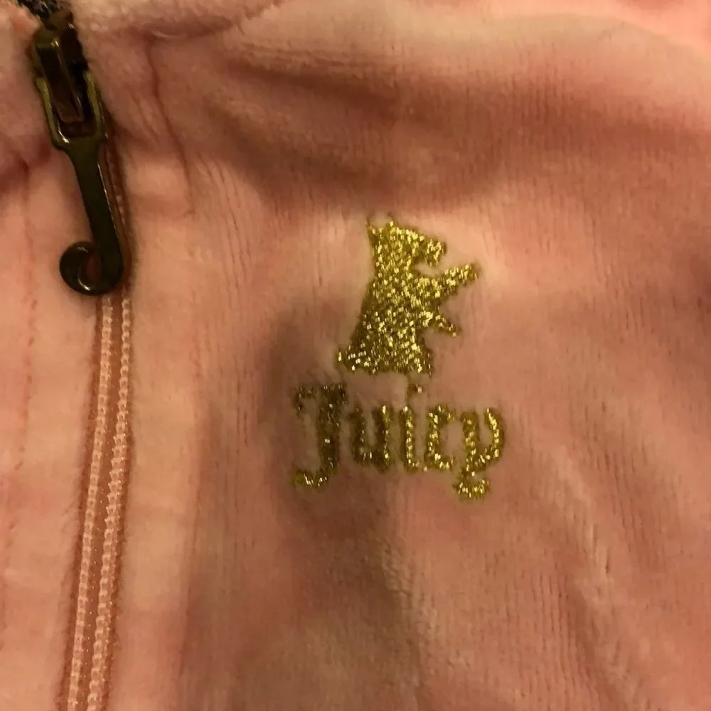 Juicy Couture Baby Velour Pink Hoodie and Pants Size 12M